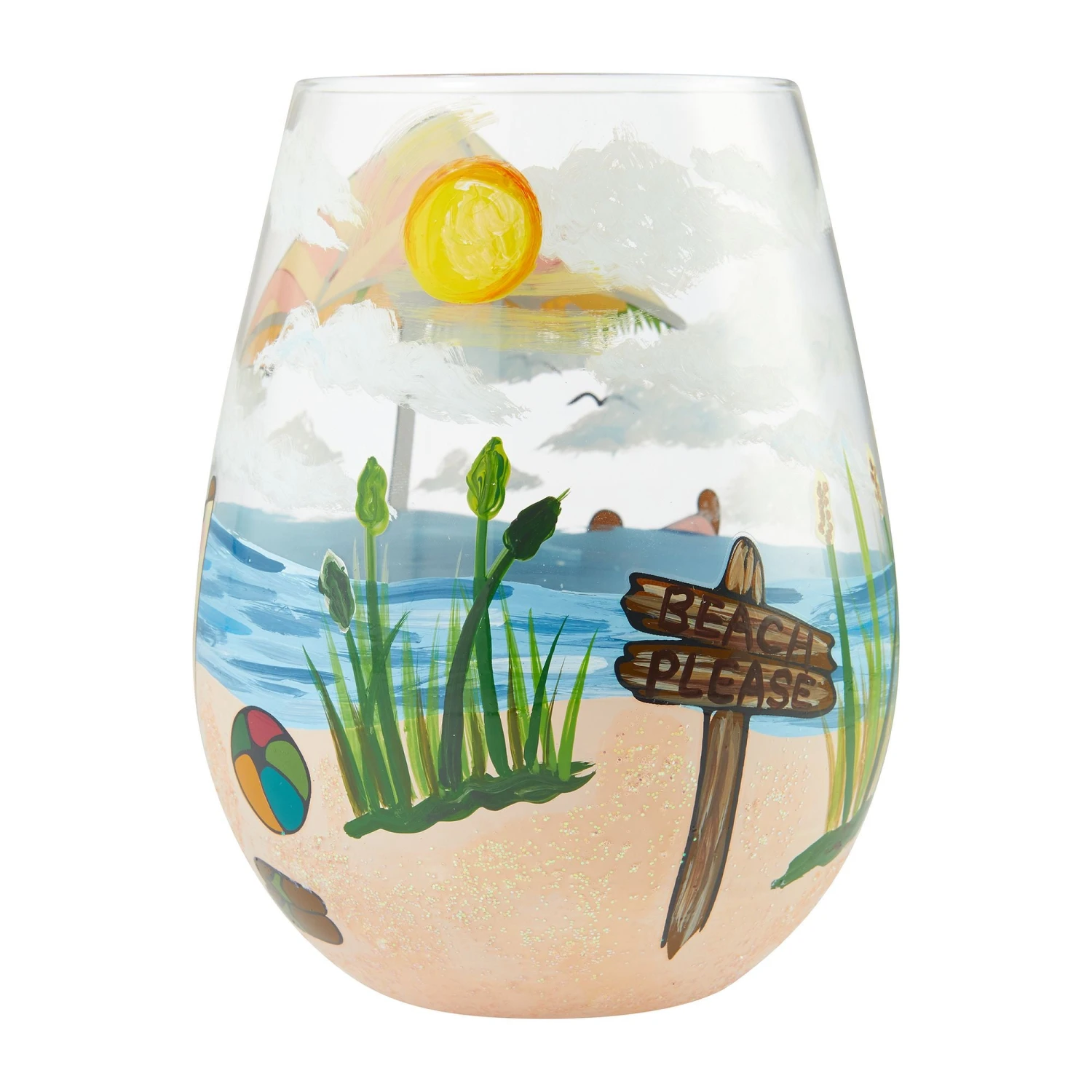 Enesco Gift Stemless Beach Please(Stemless Beach Please) 4 Enesco Gift Stemless Beach Please(Stemless Beach Please) - Image 2
