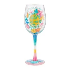 Enesco Gift Wine Glass Beach Life(Wine Glass Beach Life 1) -Holiday Gift Shop 6009215 2