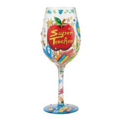 Enesco Gift Super Teacher Wine Glass(Super Teacher Wine Glass)
