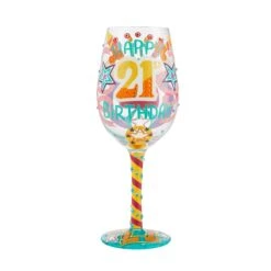 Enesco Gift Wine Glass Happy 21st Birthday(Wine Glass Happy 21st Birthday)