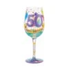 Enesco Gift Wine Glass Happy 50th Birthday(Wine Glass Happy 50th Birthday) -Holiday Gift Shop 6010652