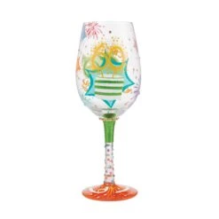 Enesco Gift Wine Glass Happy 60th Birthday(Wine Glass Happy 60th Birthday) -Holiday Gift Shop 6010653 3