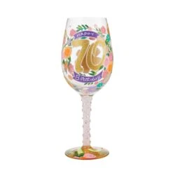 Enesco Gift Wine Glass Happy 70th Birthday(Wine Glass Happy 70th Birthday)