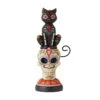 Enesco Gift Day Of Dead Black Cat On Skull(Day Of Dead Black Cat On Skull) -Holiday Gift Shop 6010670