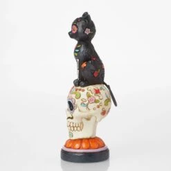 Enesco Gift Day Of Dead Black Cat On Skull(Day Of Dead Black Cat On Skull) -Holiday Gift Shop 6010670 2