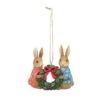 Enesco Gift Peter & Flopsy With WreathOrn(Peter Flopsy W Wreath) -Holiday Gift Shop 6010690