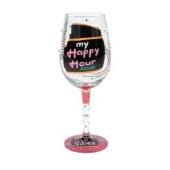 Enesco Gift Happy Hour Wine Glass(Happy Hour Wine Glass)