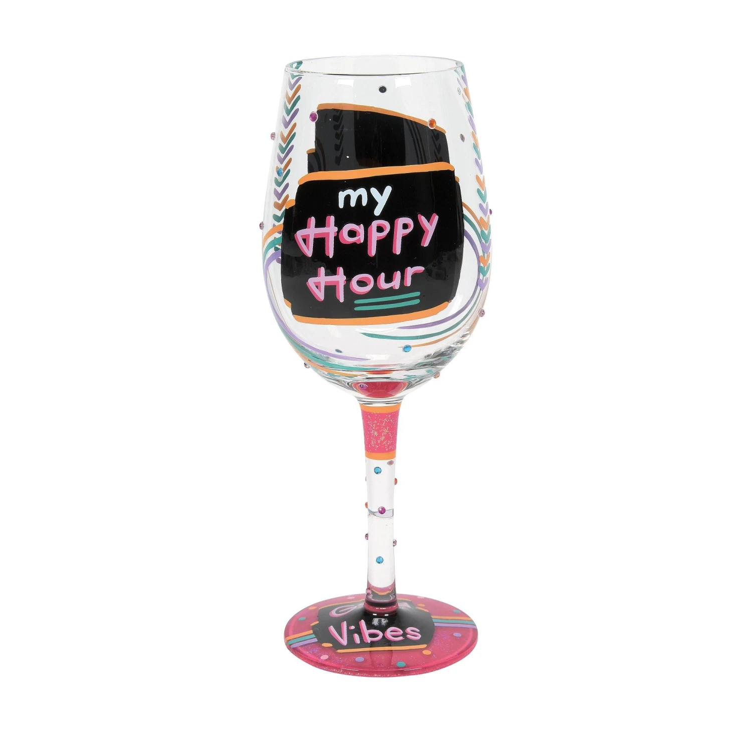 Enesco Gift Happy Hour Wine Glass(Happy Hour Wine Glass) 3 Enesco Gift Happy Hour Wine Glass(Happy Hour Wine Glass)