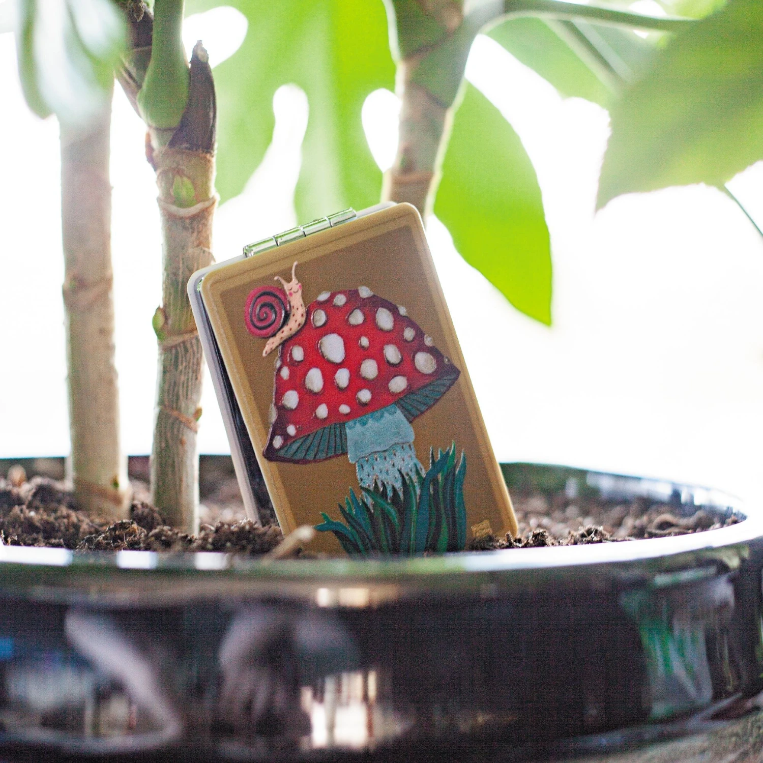 Enesco Gift Mushroom Compact Mirror(Mushroom Compact Mirror 1) 4 Enesco Gift Mushroom Compact Mirror(Mushroom Compact Mirror 1) - Image 2