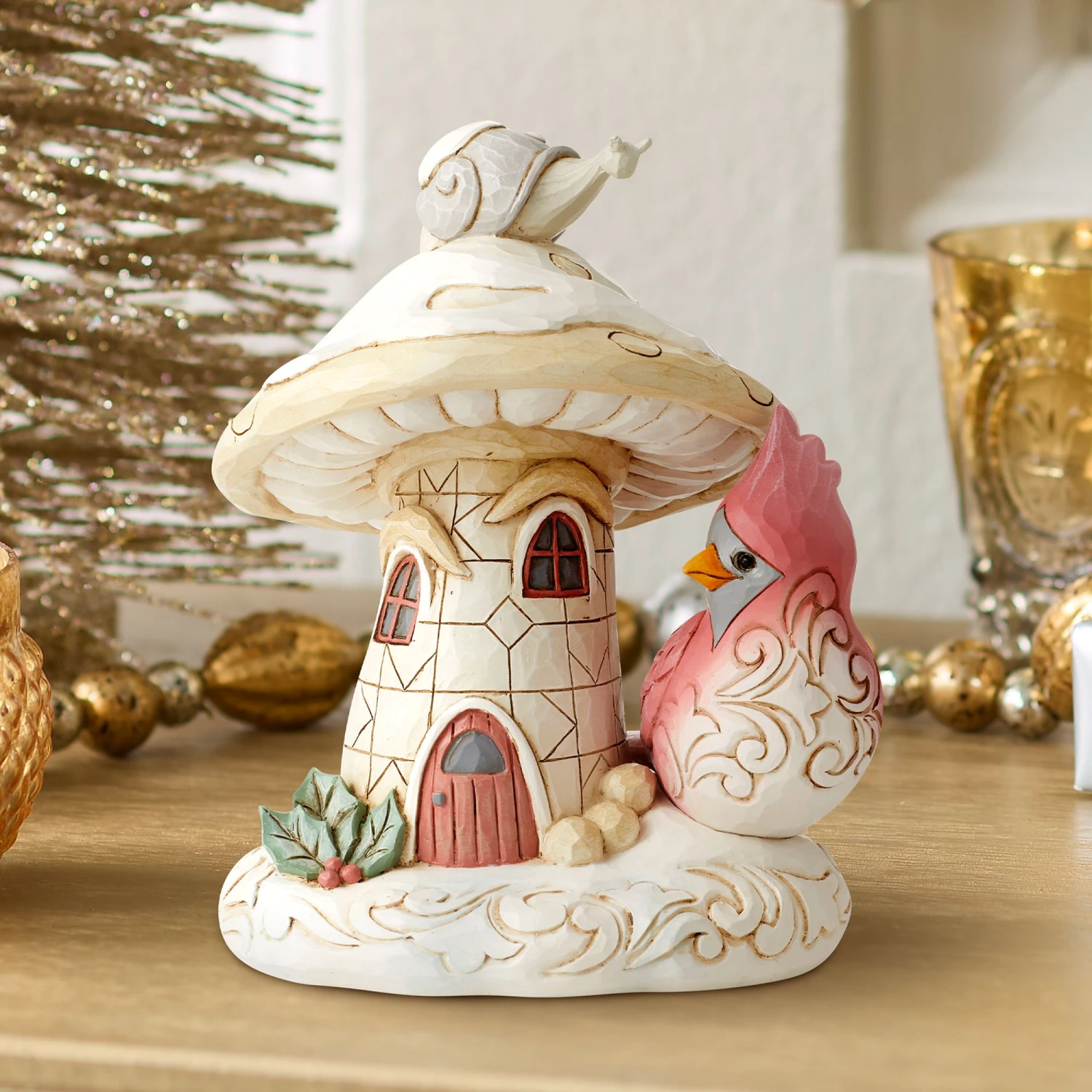 Enesco Gift Woodland Mushroom House/Bird(Gnome Mushroom House) 4 Enesco Gift Woodland Mushroom House/Bird(Gnome Mushroom House) - Image 2