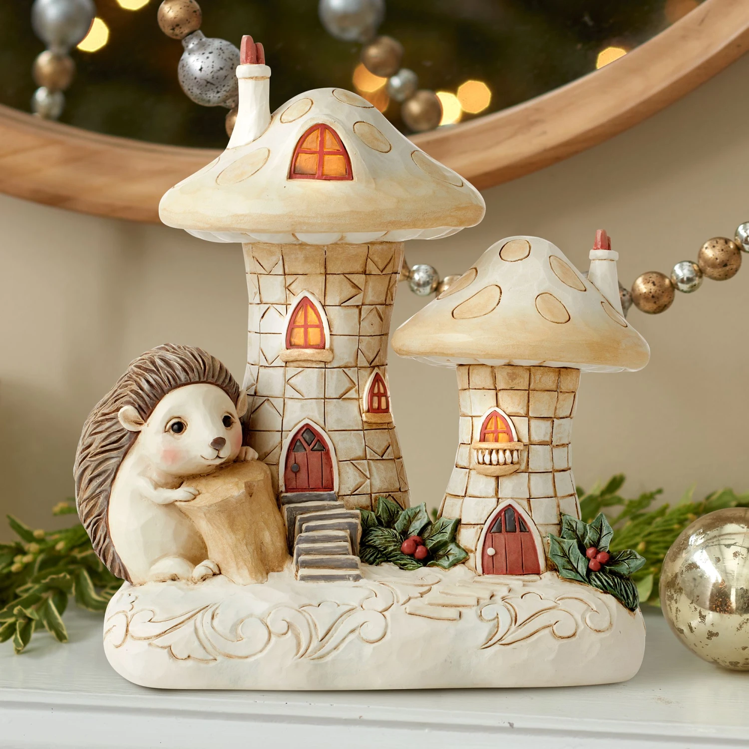 Enesco Gift Woodland Lited Mushroom House(Woodland Mushroom House Lt) 4 Enesco Gift Woodland Lited Mushroom House(Woodland Mushroom House Lt) - Image 2
