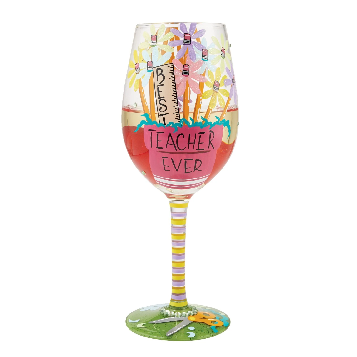 Enesco Gift Best Teacher Ever Wine Glass(Best Teacher Ever Wine Glass) 3 Enesco Gift Best Teacher Ever Wine Glass(Best Teacher Ever Wine Glass) - Image 2