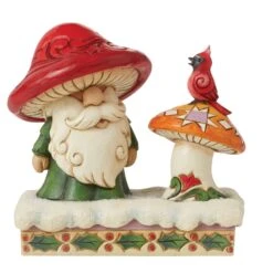 Enesco Gift Santa By Mushroom And Bird(Santa By Mushroom And Bird)