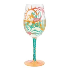 Enesco Gift Life At TheBeach Wine Glass(Life At The Beach Wine Glass) -Holiday Gift Shop 6014183 3