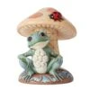 Enesco Gift Frog Leaning On Mushroom Fig(Frog Leaning On Mushroom Fig) -Holiday Gift Shop 6014429