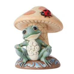 Enesco Gift Frog Leaning On Mushroom Fig(Frog Leaning On Mushroom Fig)