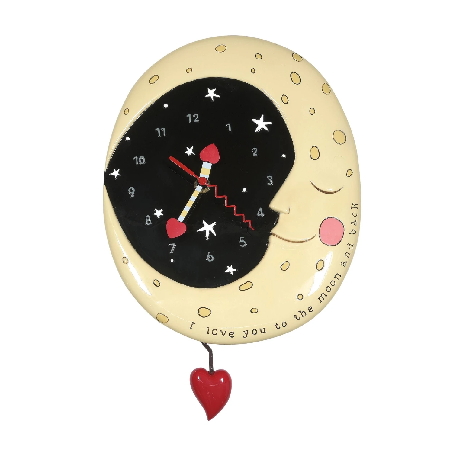 Enesco Gift Moon And Back Wall Clock(Moon And Back Wall Clock) 3 Enesco Gift Moon And Back Wall Clock(Moon And Back Wall Clock)