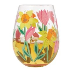 Enesco Gift Spring Bloom Stemless Wine(Spring Bloom Stemless Wine) -Holiday Gift Shop 6014639 1