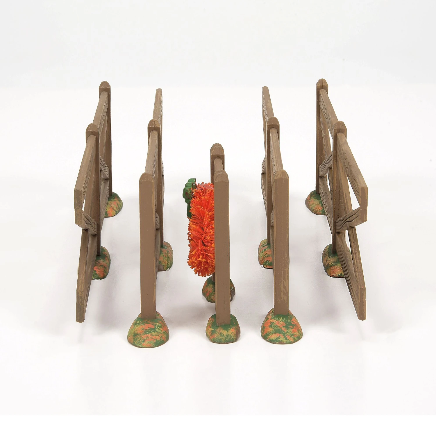 Department 56 Brown Crossbuck Fence Set(Brown Crossbuck Fence Set) 4 Department 56 Brown Crossbuck Fence Set(Brown Crossbuck Fence Set) - Image 2