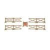 Department 56 Brown Crossbuck Fence Set(Brown Crossbuck Fence Set)