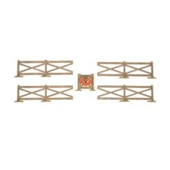 Department 56 Brown Crossbuck Fence Set(Brown Crossbuck Fence Set)
