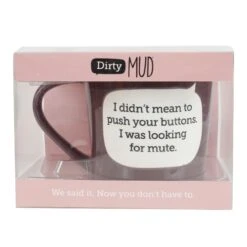 Enesco Gift Dirty Mud Mute Button Mug(Dirty Mud Mute Button Mug) -Holiday Gift Shop 6015144