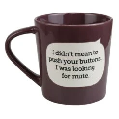 Enesco Gift Dirty Mud Mute Button Mug(Dirty Mud Mute Button Mug)