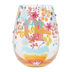 Enesco Gift Happy 40th Stemless Wine Glass(Happy 40th Stemless Wine Glass) -Holiday Gift Shop 6015281 3