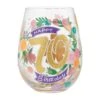 Enesco Gift Happy 70th Stemless Wine Glass(Happy 70th Stemless Wine Glass) -Holiday Gift Shop 6015284