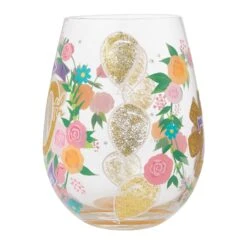 Enesco Gift Happy 70th Stemless Wine Glass(Happy 70th Stemless Wine Glass) -Holiday Gift Shop 6015284 2