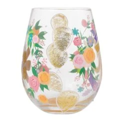 Enesco Gift Happy 70th Stemless Wine Glass(Happy 70th Stemless Wine Glass) -Holiday Gift Shop 6015284 4
