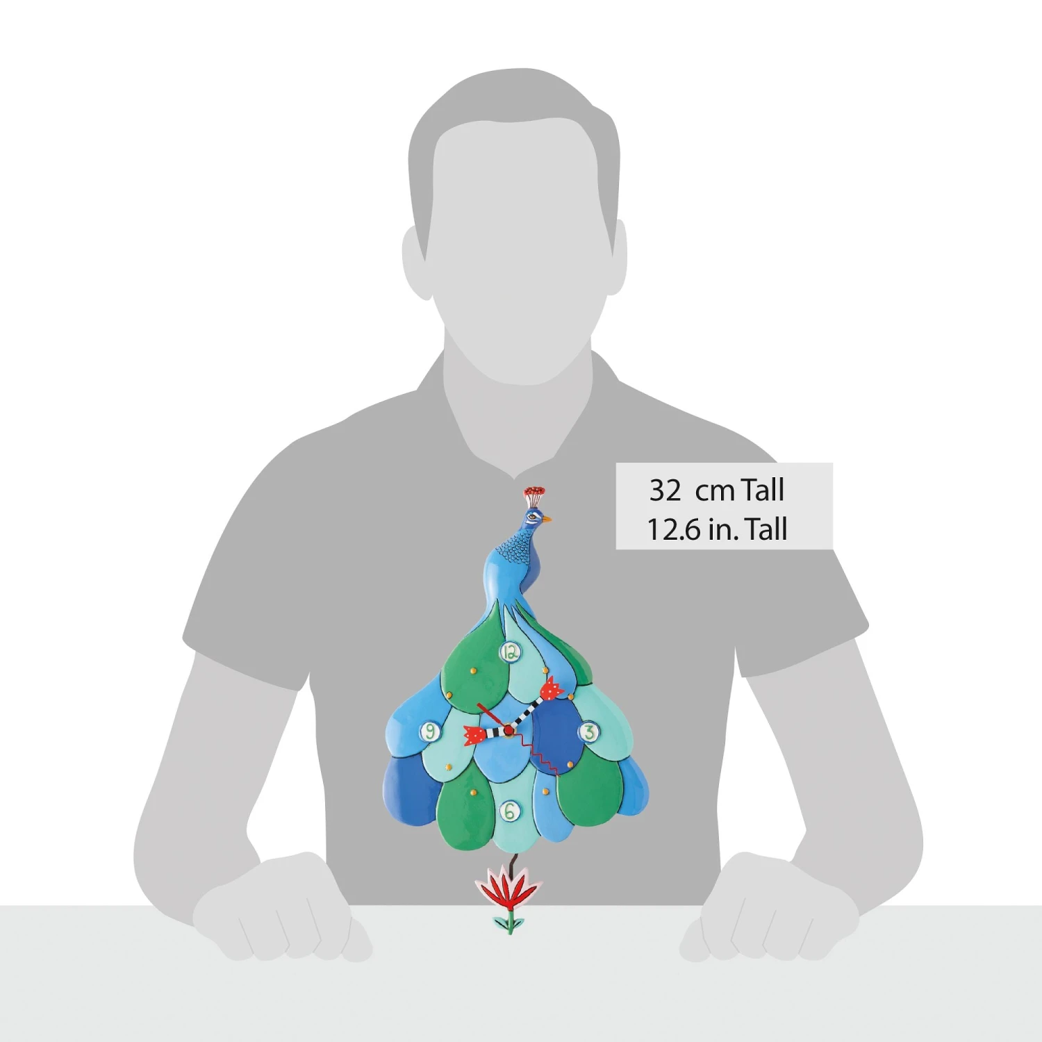 Enesco Gift Priscilla Peacock Clock(Priscilla Peacock Clock) 6 Enesco Gift Priscilla Peacock Clock(Priscilla Peacock Clock) - Image 4