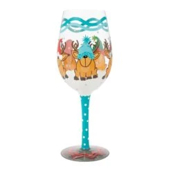 Enesco Gift Reindeer Games Wine Glass(Reindeer Games Wine Glass) -Holiday Gift Shop 6015420 4
