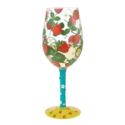 Enesco Gift Strawberry Patch Wine Glass(Strawberry Patch Wine Glass) -Holiday Gift Shop 6015427 1