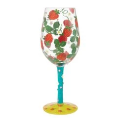 Enesco Gift Strawberry Patch Wine Glass(Strawberry Patch Wine Glass) -Holiday Gift Shop 6015427 2