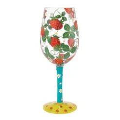 Enesco Gift Strawberry Patch Wine Glass(Strawberry Patch Wine Glass) -Holiday Gift Shop 6015427 3