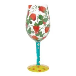 Enesco Gift Strawberry Patch Wine Glass(Strawberry Patch Wine Glass) -Holiday Gift Shop 6015427 4