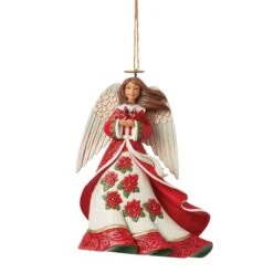 Enesco Gift Red Angel With Cardinals Orn(Angel With Cardinals Orn)
