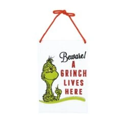 Department 56 Grinch Lives Here Door Hanger(Grinch Lives Here Door Hanger)