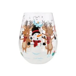 Enesco Gift A-Caroling We Go Stemless Wine(A Caroling We Go Stemless Wine)