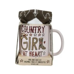 Enesco Gift Country Girl Mug Sock Set(Country Girl Mug Sock Set)