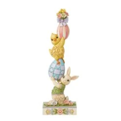 Enesco Gift Bunny And Eggs Stacked Fig(Bunny And Eggs Stacked Fig)