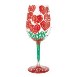 Enesco Gift Valentine'sBouquet Wine Glass(Valentinesbouquet Wine Glass)