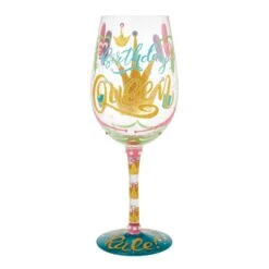 Enesco Gift Birthday Queen Wine Glass(Birthday Queen Wine Glass)