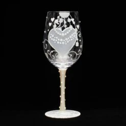 Enesco Gift Bride Two Hearts Wine Glass(Bride Two Hearts Wine Glass)