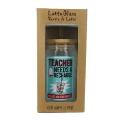 Enesco Gift Teacher Latte Glass With Lid(Teacher Latte Glass With Lid) -Holiday Gift Shop 6016503 3