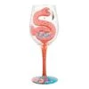 Enesco Gift Fabulous Flamingos Wine Glass(Fabulous Flamingos Wine Glass) -Holiday Gift Shop 6016736
