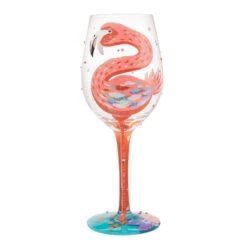 Enesco Gift Fabulous Flamingos Wine Glass(Fabulous Flamingos Wine Glass) -Holiday Gift Shop 6016736 3