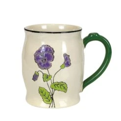 Enesco Gift Violet Handpainted Mug(Violet Handpainted Mug)