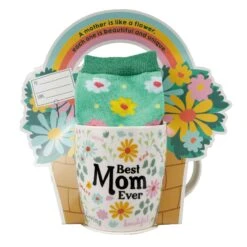 Enesco Gift Best Mom Mug Sock Card Set(Best Mom Mug Sock Card Set)